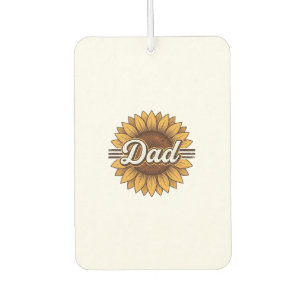 Dad Sunflower Vintage Engraving Shirt Design_1 Car Air Freshener