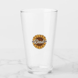 Dad Sunflower Vintage Engraving Shirt Design_1 Glass