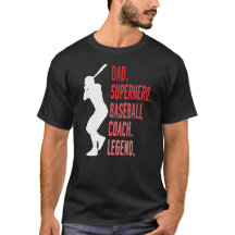 Dad Superhero Baseball Coach Legend Funny Baseball