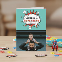 Dad Superhero Cartoon Speech Bubble Fathers day Ca