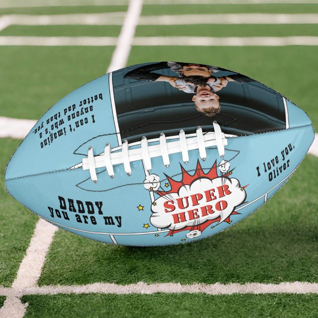 Dad Superhero Comic Speech Bubble Photo  Football (Creator Uploaded)