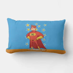 Dad Superhero on Father's Day Lumbar Cushion