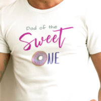 Dad Sweet One Doughnut Pink Girl 1st Birthday Part