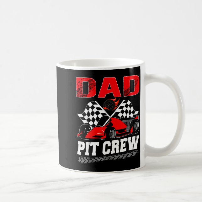 Dad T Crew Racing Family Race Car Birthday Boy  Coffee Mug (Right)