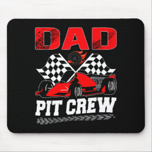 Dad T Crew Racing Family Race Car Birthday Boy  Mouse Pad