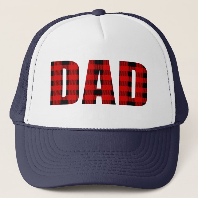 Dad Tartan Pattern-Christmas Gift  Trucker Hat (Front)