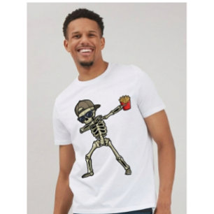dad tax Dabbing Skeleton French Fries for dads T-Shirt
