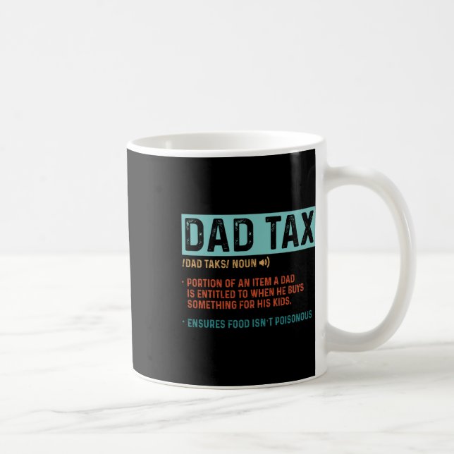 Dad Tax Definition Men Funny Father's Day 1  Coffee Mug (Right)