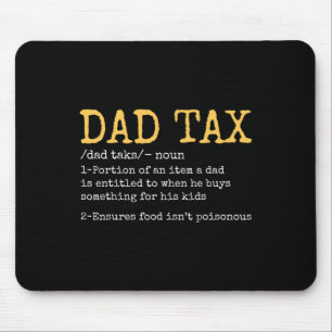 Dad Tax Definition Men Funny Father's Day Retro 1 Mouse Pad