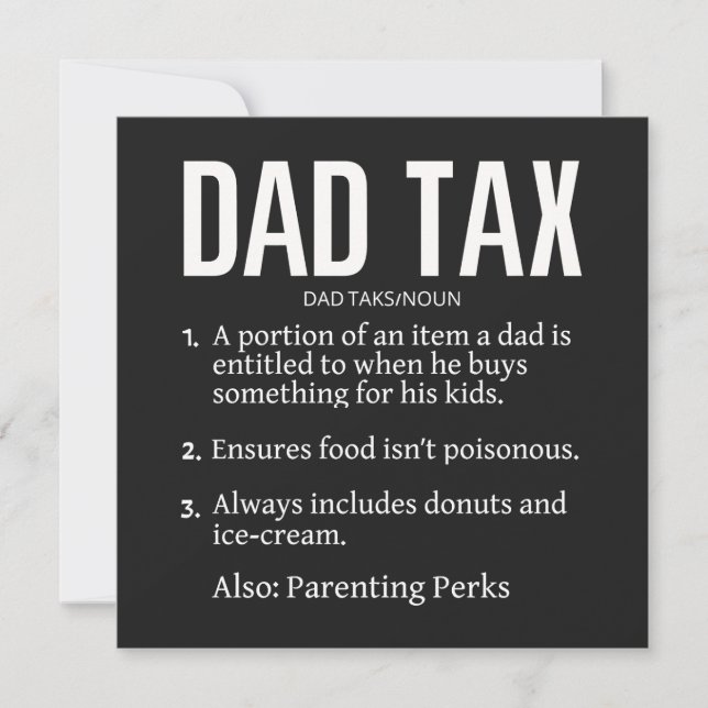 Dad Tax  Holiday Card (Front)