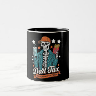Dad Tax Making Sure It's Not Poison Funny Fathers Two-Tone Coffee Mug