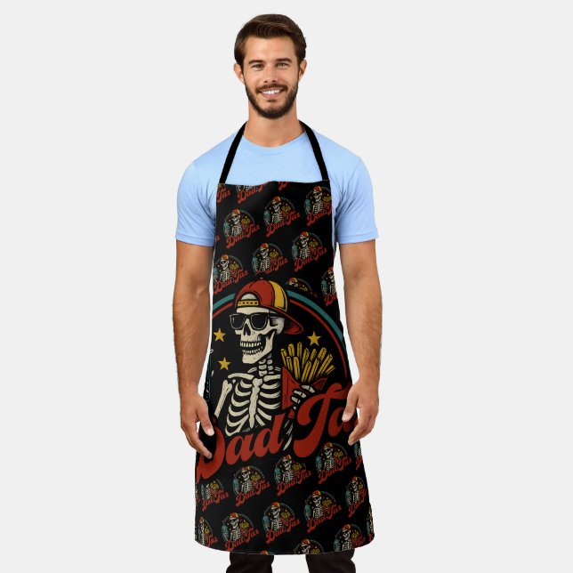 Dad Tax Making Sure It's Not Poison Skeleton Apron (Worn)