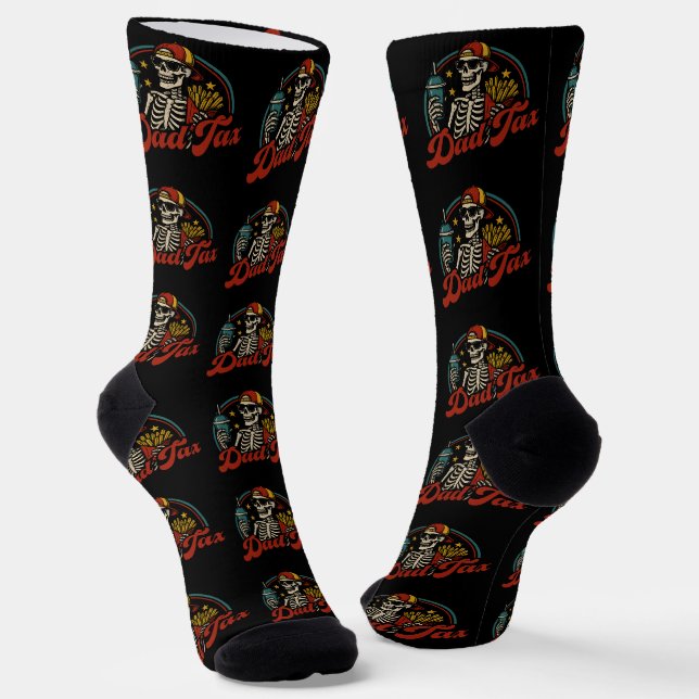 Dad Tax Making Sure It's Not Poison Skeleton Socks (Angled)