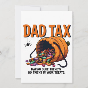 Dad Tax Making Sure There’s No Tricks Thank You Card