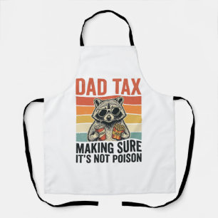 Dad Tax Racoon Vintage Funny Dad Shirt Design_1 Apron