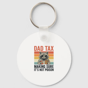 Dad Tax Racoon Vintage Funny Dad Shirt Design_1 Key Ring