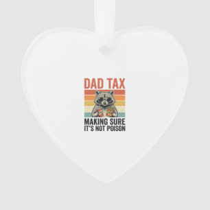 Dad Tax Racoon Vintage Funny Dad Shirt Design_1 Ornament