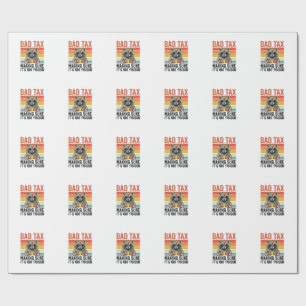 Dad Tax Racoon Vintage Funny Dad Shirt Design_1 Wrapping Paper