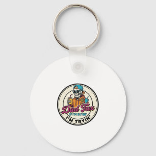 Dad Tax Skeleton Fast Food Humour Shirt Design_1 Key Ring