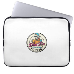 Dad Tax Skeleton Fast Food Humour Shirt Design_1 Laptop Sleeve