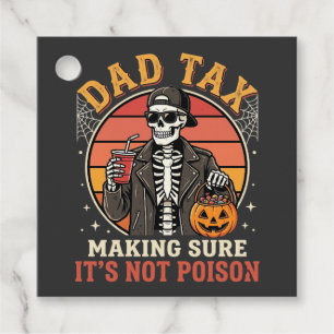 Dad Tax Skeleton Halloween Candy Vector Design_1 Favour Tags