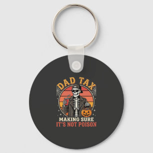 Dad Tax Skeleton Halloween Candy Vector Design_1 Key Ring