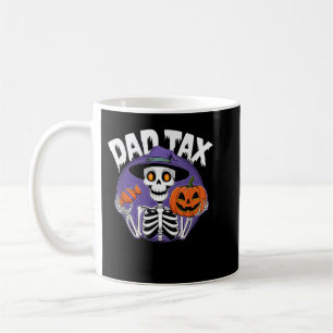 Dad Tax Skeleton Halloween Pumpkin Coffee Mug