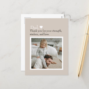 Dad Thank You Custom Photo Postcard