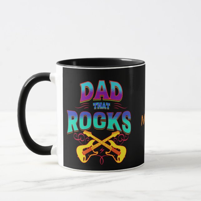 DAD THAT ROCKS! Guitars Mug (Left)