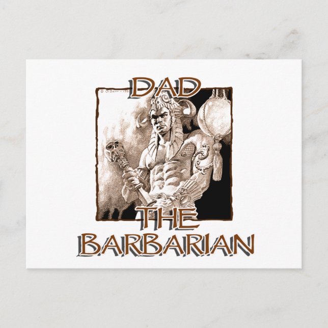 Dad the Barbarian Postcard (Front)