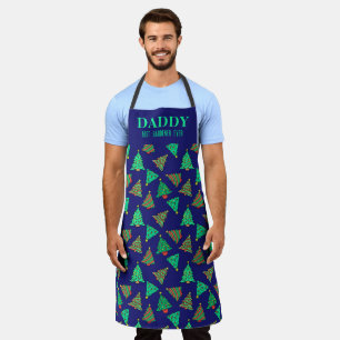 Dad The Best Gardener Ever   Christmas Trees Blue Apron