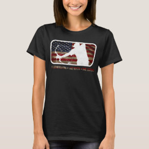 Dad the bowfishing the myth the legend Flag americ T-Shirt
