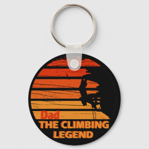 dad the climbing legend key ring