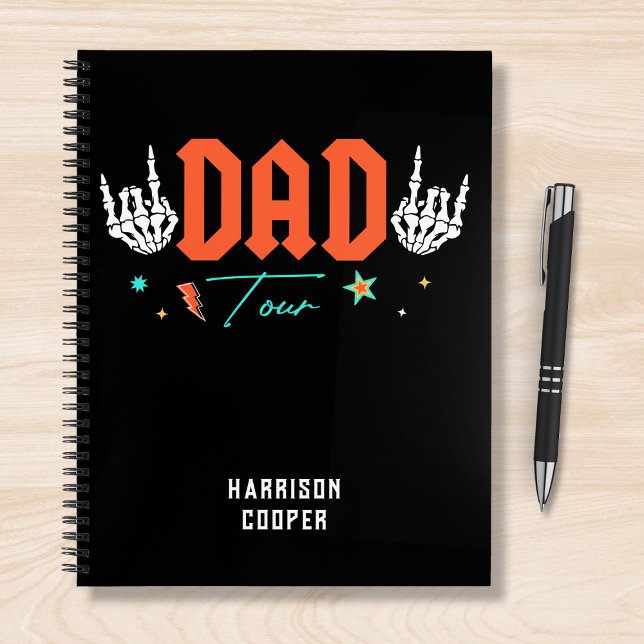 Dad The Fatherhood Tour Trendy Personalised Name Notebook (Creator Uploaded)