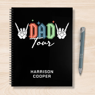 Dad The Fatherhood Tour Trendy Personalized Name Notebook