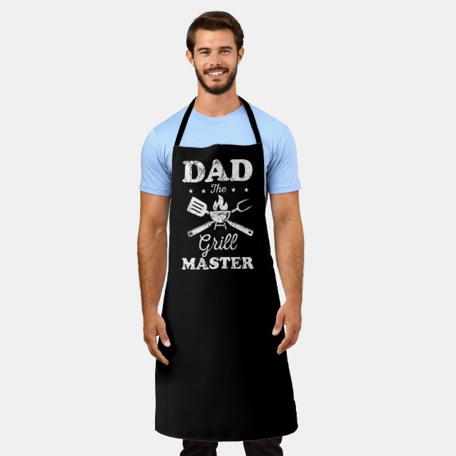 Dad The Grill Master Apron (Worn)