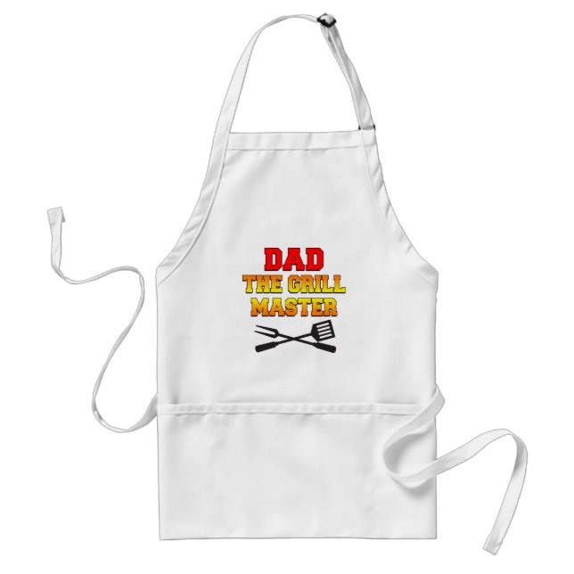 Dad The Grill Master Grilling Standard Apron (Front)