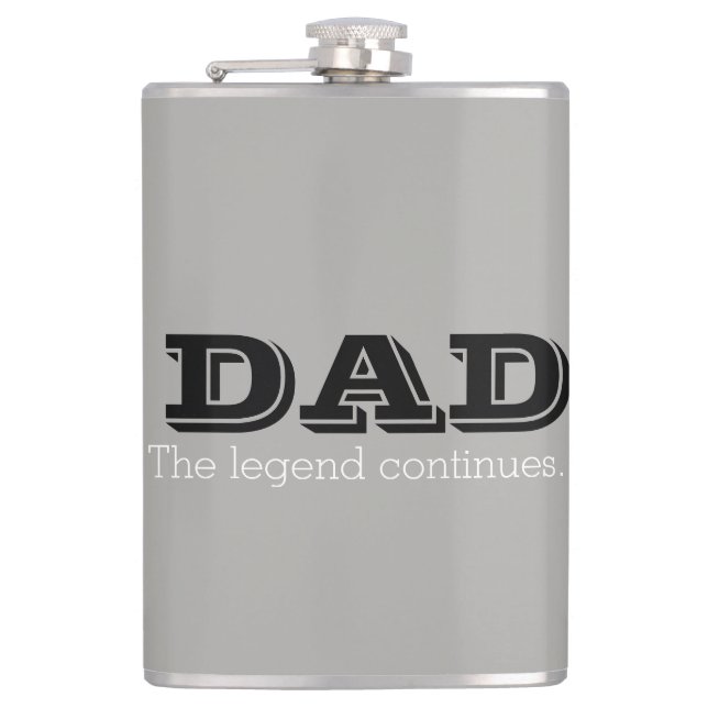 Dad the Legend Hip Flask (Front)