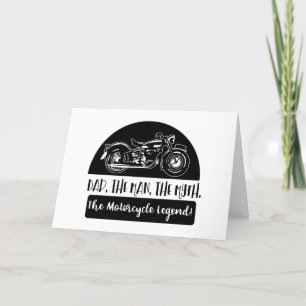 Dad The Man Myth Motorcycle Legend Father's Day Card