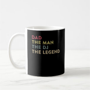 Dad The Man The DJ The Legend Vintage Disc Jockey Coffee Mug