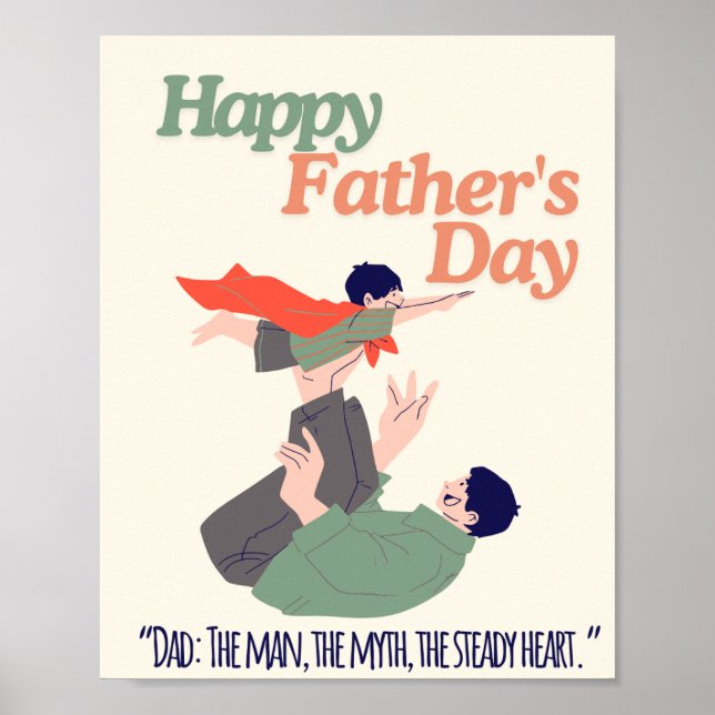 Dad: The Man. The Myth. The Heart-Father’s Day Poster (Front)