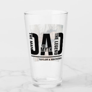 Dad The Man The Myth The Legend Personalised Glass