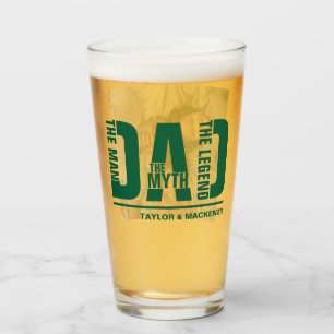 Dad The Man The Myth The Legend Personalised Glass
