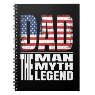 DAD THE MAN THE MYTH THE LEGEND VETERANS GIFT NOTEBOOK