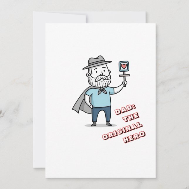 Dad the Original Hero Customisable Father's Day Invitation (Front)