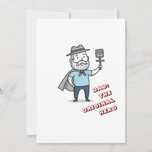 Dad the Original Hero Customisable Father's Day Invitation