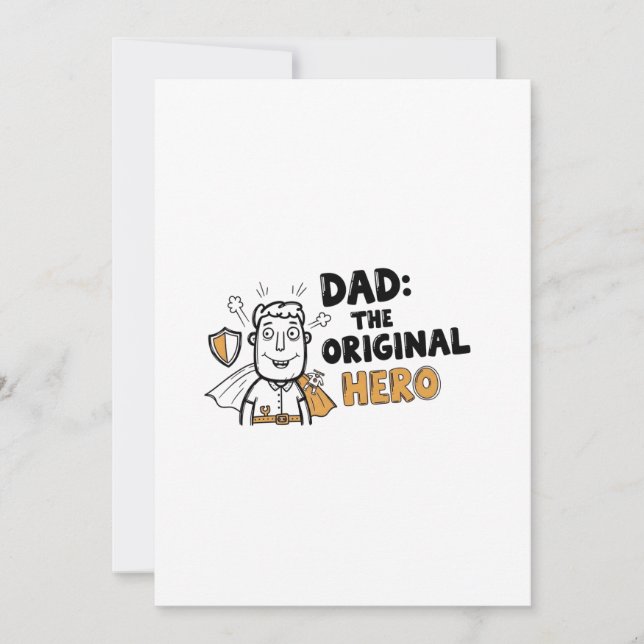 Dad the Original Hero Father's Day Invitation (Front)