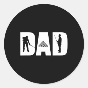 Dad The Pool Shark Billiards Fathers Day Gift Pool Classic Round Sticker