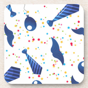 Dad tie blue colour coaster