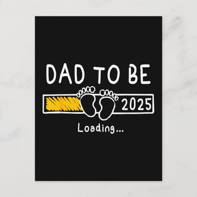 Dad To Be 2025 Dad est 2025 Daddy To Be Promoted t Enclosure Card (Front)